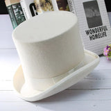 Chapéu cartola simples branco / s (54-55cm)