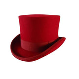 Chapéu cartola vintage vermelho / s (54-55cm)