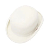 Chapéu coco branco s (54-55cm)