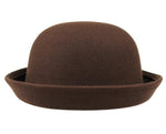 Chapéu coco feminino castanho