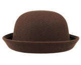 Chapéu coco feminino castanho