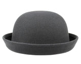 Chapéu coco feminino cinzento