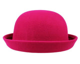 Chapéu coco feminino rosa
