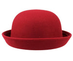 Chapéu coco feminino vermelho