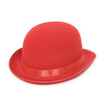 Chapéu coco minimalista vermelho