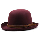 Chapéu coco moderno vermelho escuro
