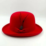 Chapéu coco original vermelho