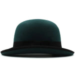 Chapéu coco vintage verde escuro