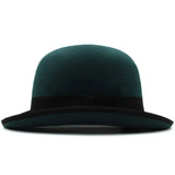 Chapéu coco vintage verde escuro
