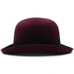 Chapéu coco vintage vermelho escuro