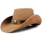 Chapéu cowboy de couro bege