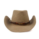 Chapéu cowboy em couro bege
