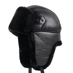 Chapéu de couro preto
