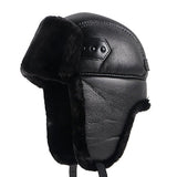 Chapéu de couro preto