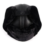 Chapéu de couro preto