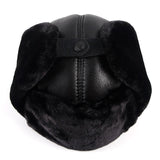 Chapéu de couro preto