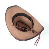 Chapéu de cowboy em couro claro título por defeito