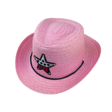 Chapéu de cowboy para crianças rosa