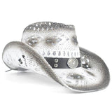 Chapéu de cowboy xerife branco