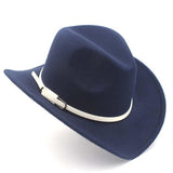 Chapéu de feltro alta qualidade azul
