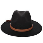 Chapéu de feltro de cavalheiro preto / 56-58cm