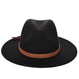Chapéu de feltro de cavalheiro preto / 56-58cm