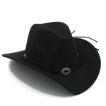 Chapéu de feltro clássico preto / 56-58cm