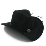 Chapéu de feltro clássico preto / 56-58cm
