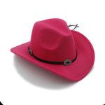 Chapéu de feltro clássico rosa / 56-58cm