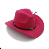 Chapéu de feltro clássico rosa / 56-58cm