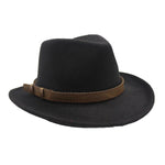 Chapéu de feltro design trilby preto