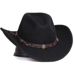 Chapéu de feltro estilo cowboy