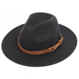 Chapéu de feltro luxuoso preto