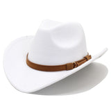 Chapéu de feltro masculino branco