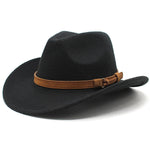 Chapéu de feltro masculino preto
