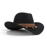 Chapéu de feltro mexicano preto