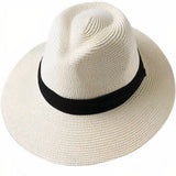 Chapéu panamá branco e preto