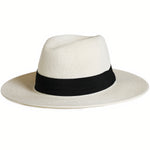 Chapéu panamá branco e preto
