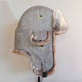 Chapéu ushanka cinzento