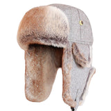 Chapéu ushanka cinzento