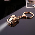 Chaveiro com lanterna led ouro