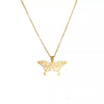 Colar borboleta origami ouro