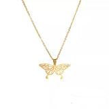 Colar borboleta origami ouro