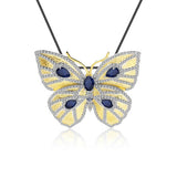 Colar borboleta safira azul valor por defeito título