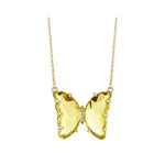 Colar borboleta vidro gul