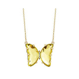 Colar borboleta vidro gul