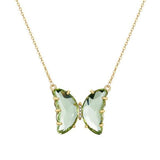 Colar borboleta vidro verde