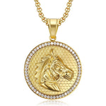 Colar cavalo dourado título por defeito