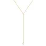 Colar choker com pérola ouro