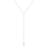 Colar choker com pérola prata